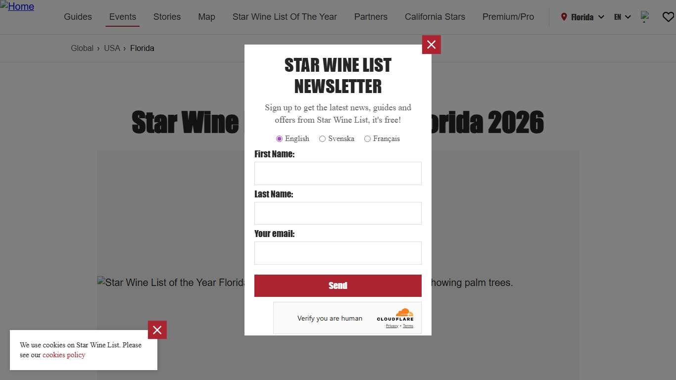Star Wine List of the Year Florida 2026 - Star Wine List
